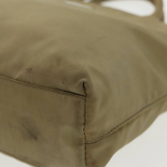 PRADA Tote Bag Nylon Beige Silver - Picture 15 of 16